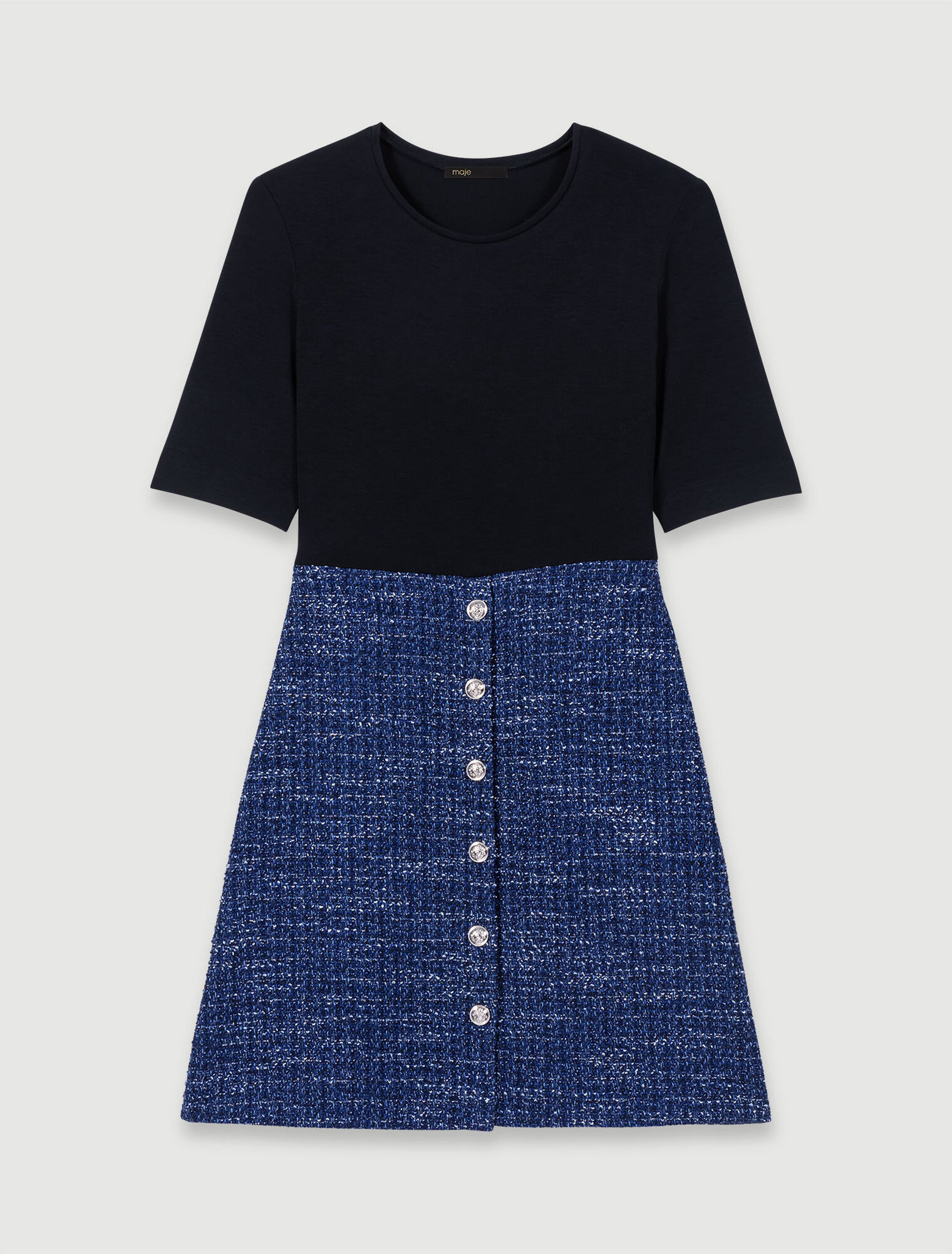 2-in-1 tweed dress