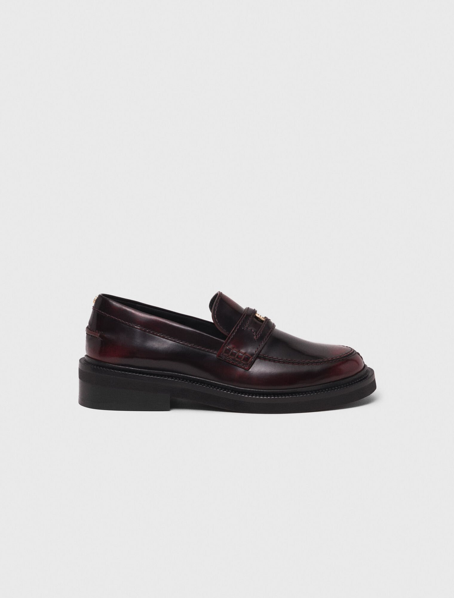 Brushed leather loafers