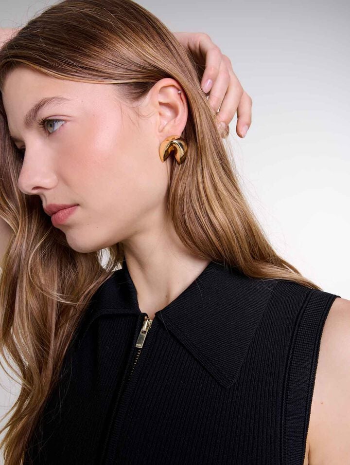 Fortune cookie earrings