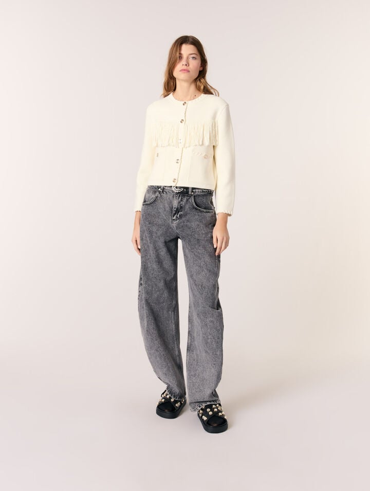 Fringed cardigan