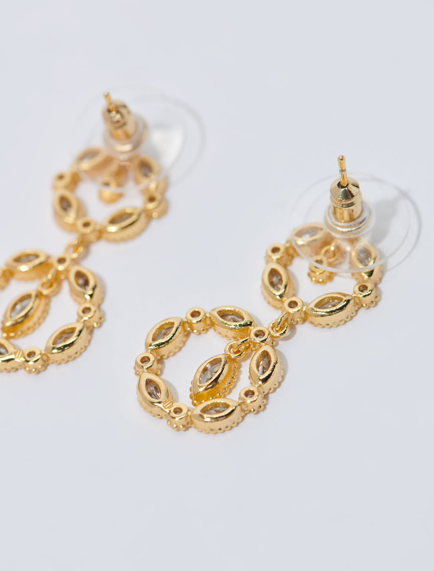 Rhinestone pendant earrings