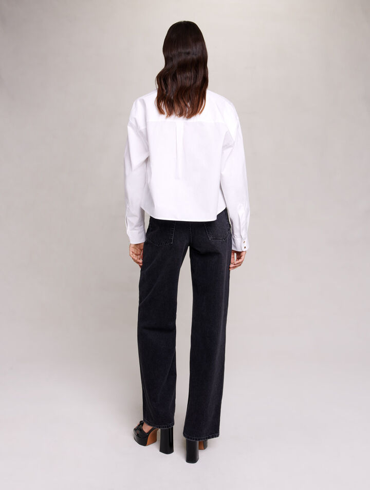 Short cotton shirt