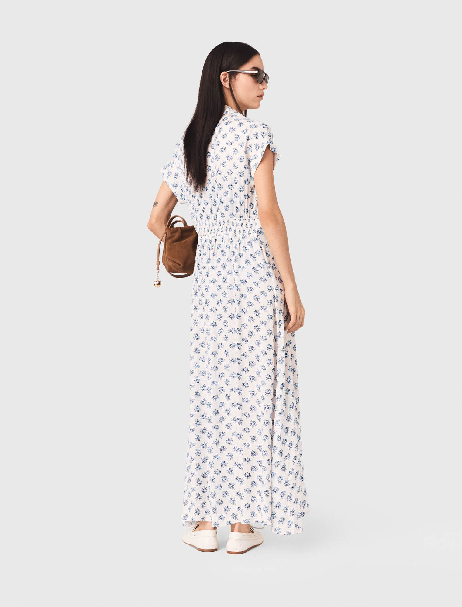Jacquard print maxi dress