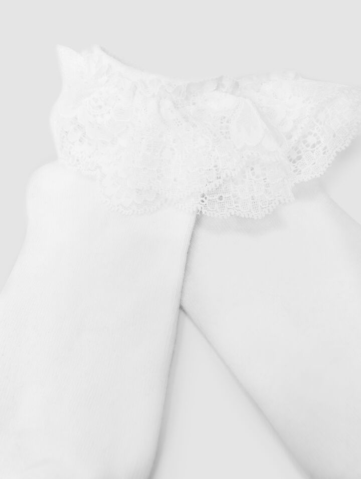 Lace frill socks