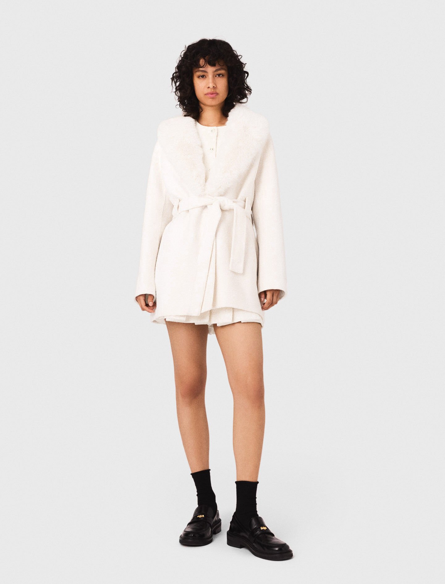 andmary Ange short coat  Ivory/アイボリー ANDMARY】Ange short coat