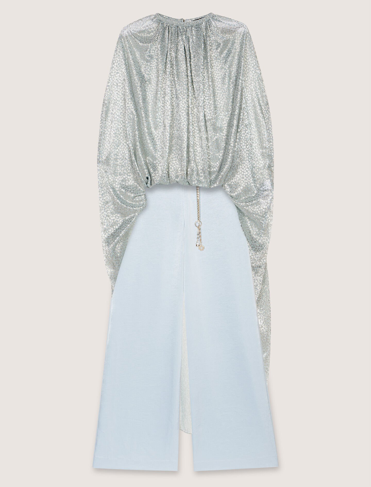 2-in-1 lurex jumpsuit Blue for Women | Maje