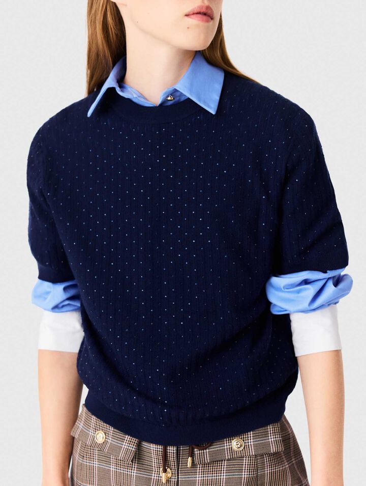 Tonal rhinestone jumper