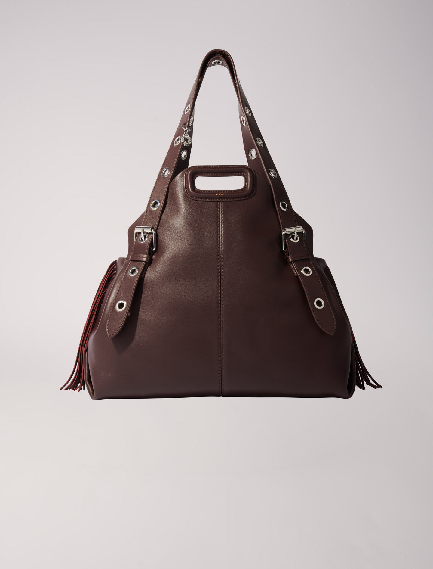 ショルダーバッグ・ポシェット MAJE Plain leather miss m xl bag Plain leather Miss M XL bag Black / Gray for Women | Maje