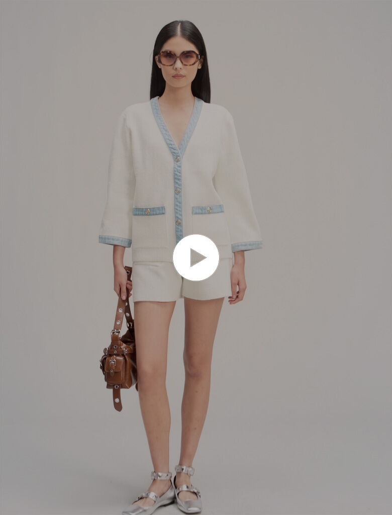 MAJE 売れ筋商品|||マージュ カーディガン アウター レディース Cardigans White Knit cardigan