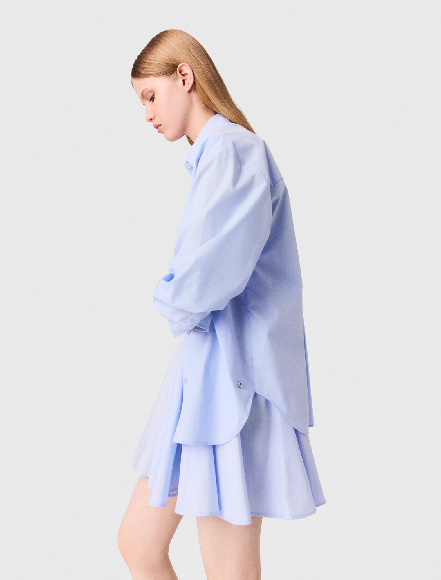 Long poplin shirt