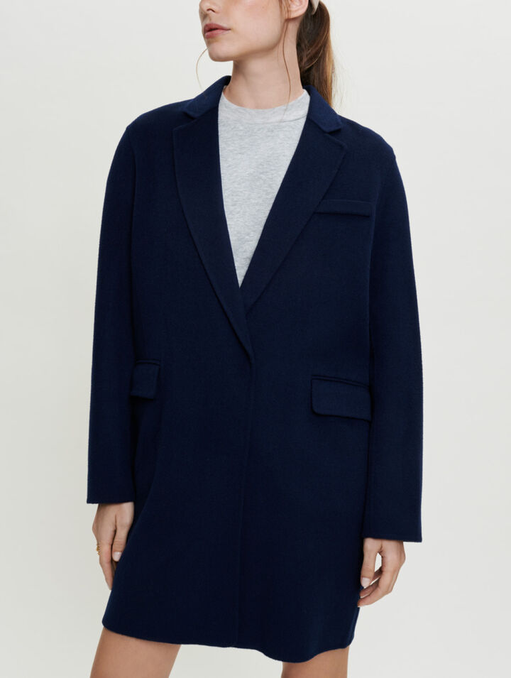 Blazer-style double face coat