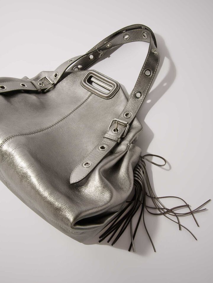Metallic leather Miss M XL bag