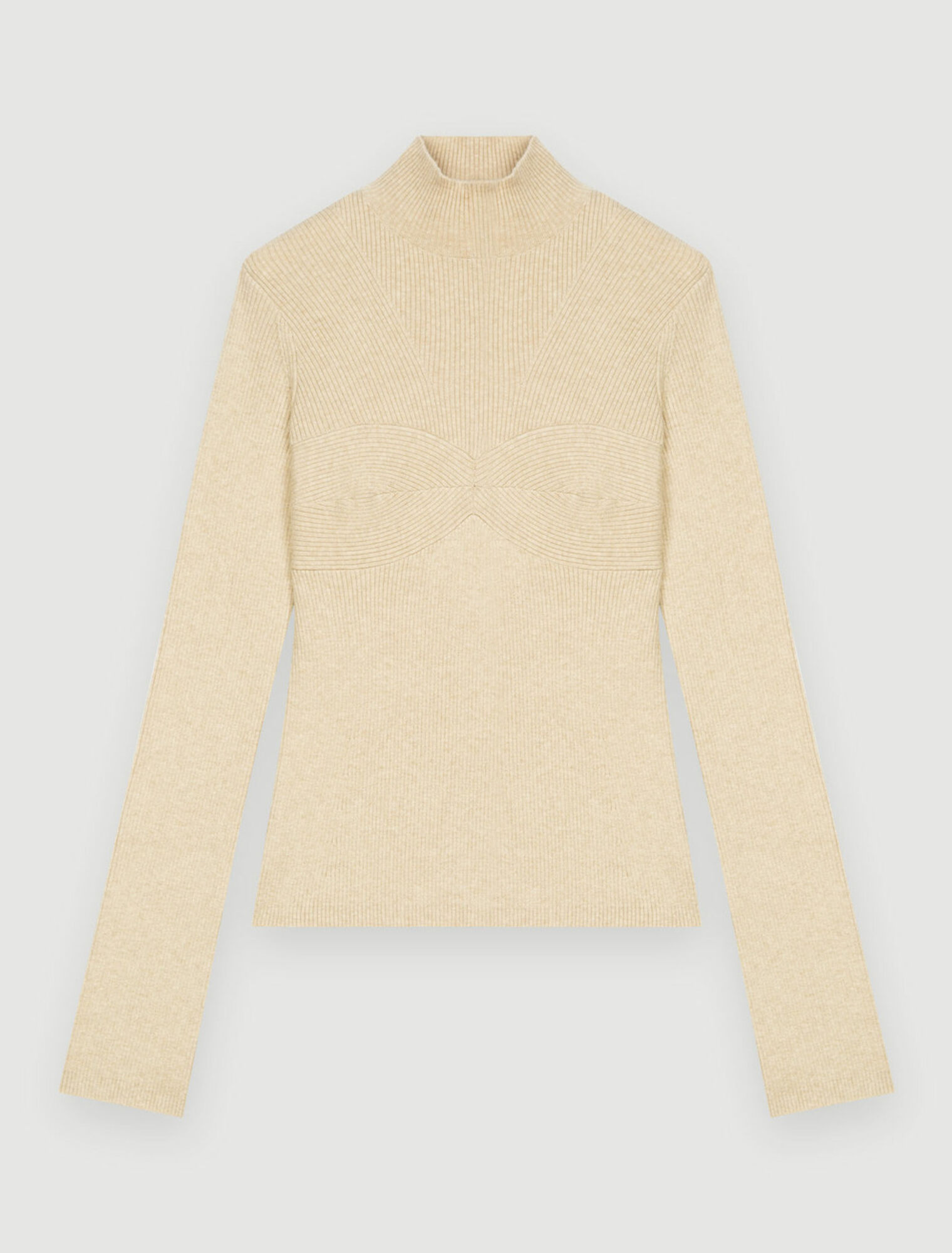 Fitted sweater with cut-outs