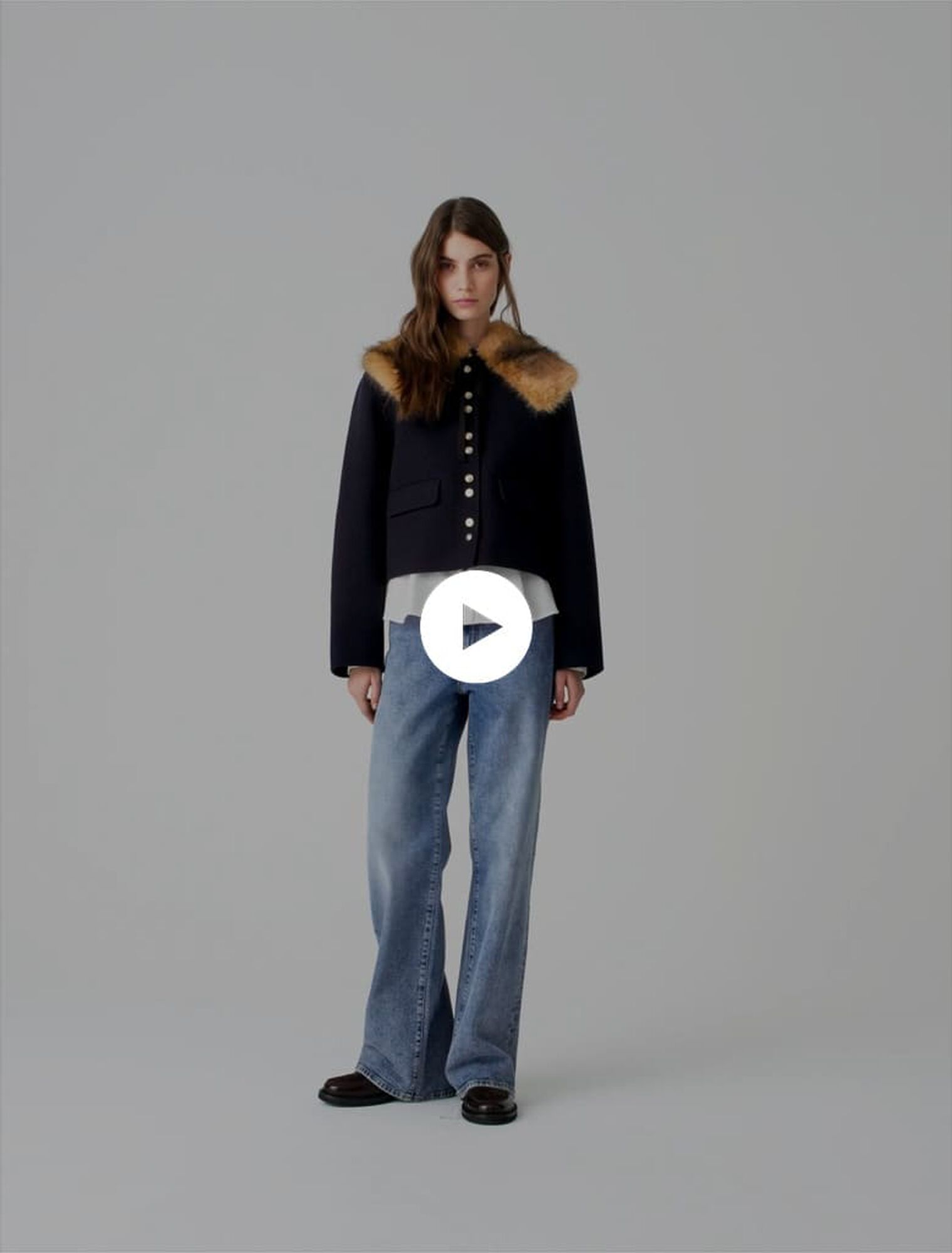 Short double-faced coat