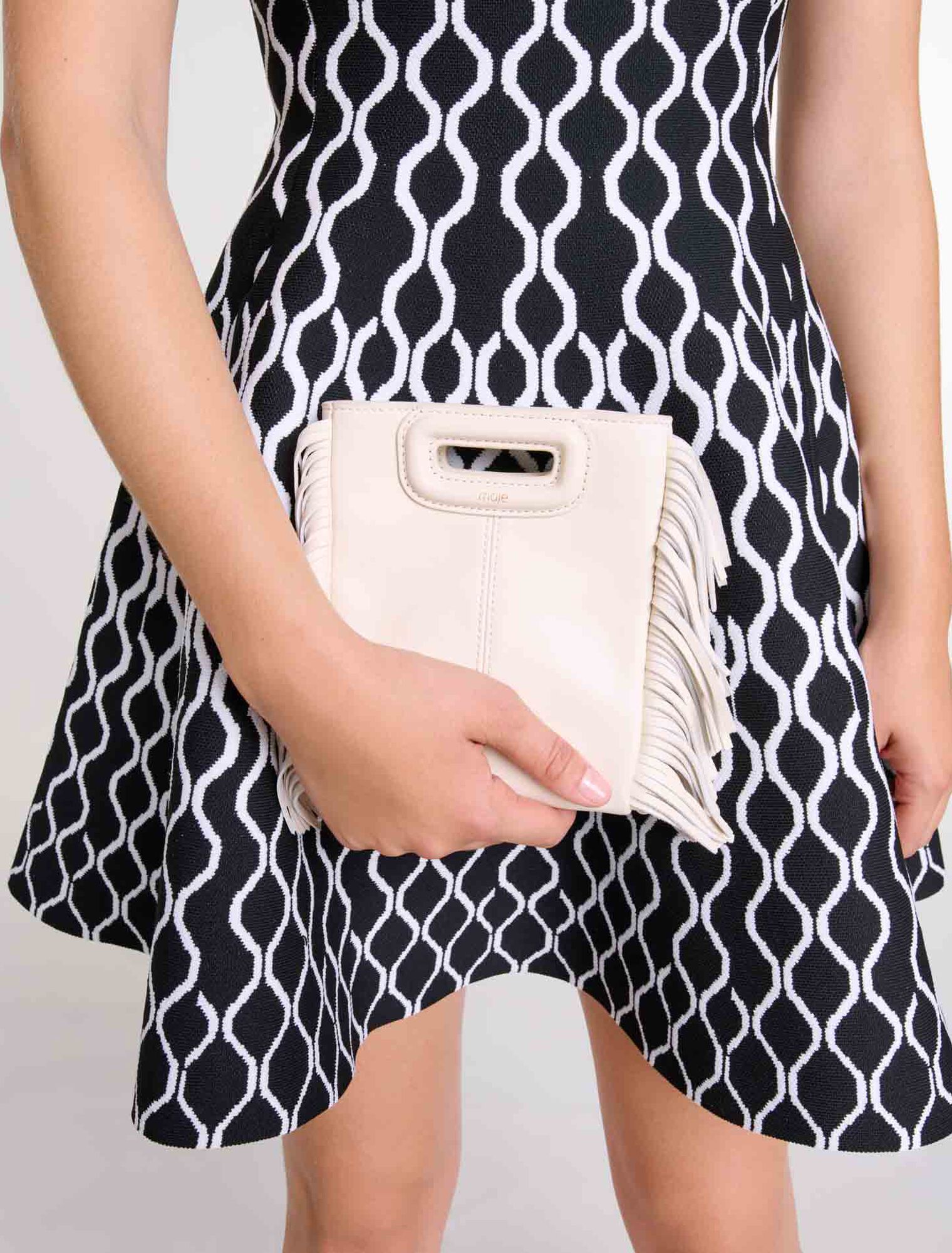 Leather bag with chain strap