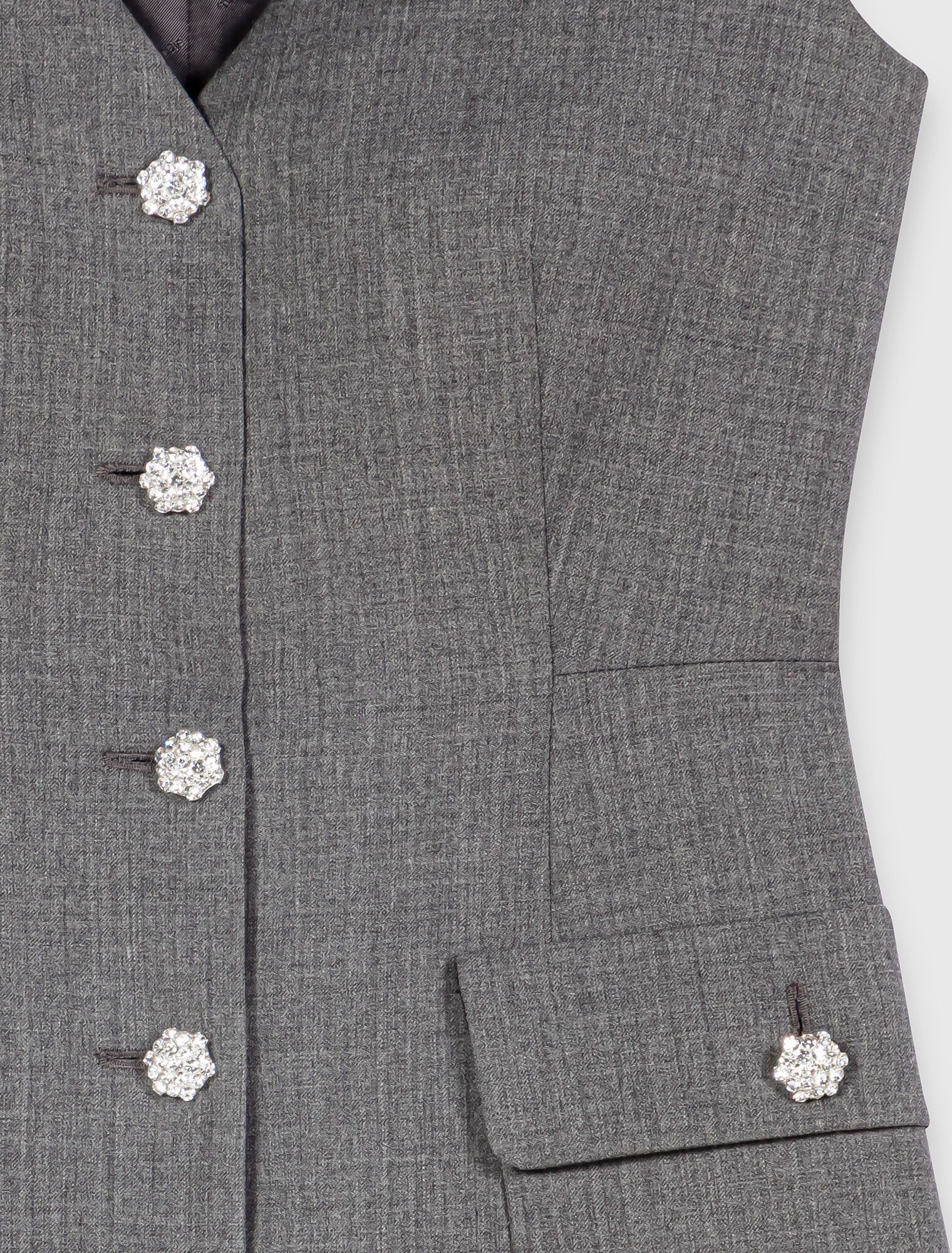 Jewel button tailored jumpsuit