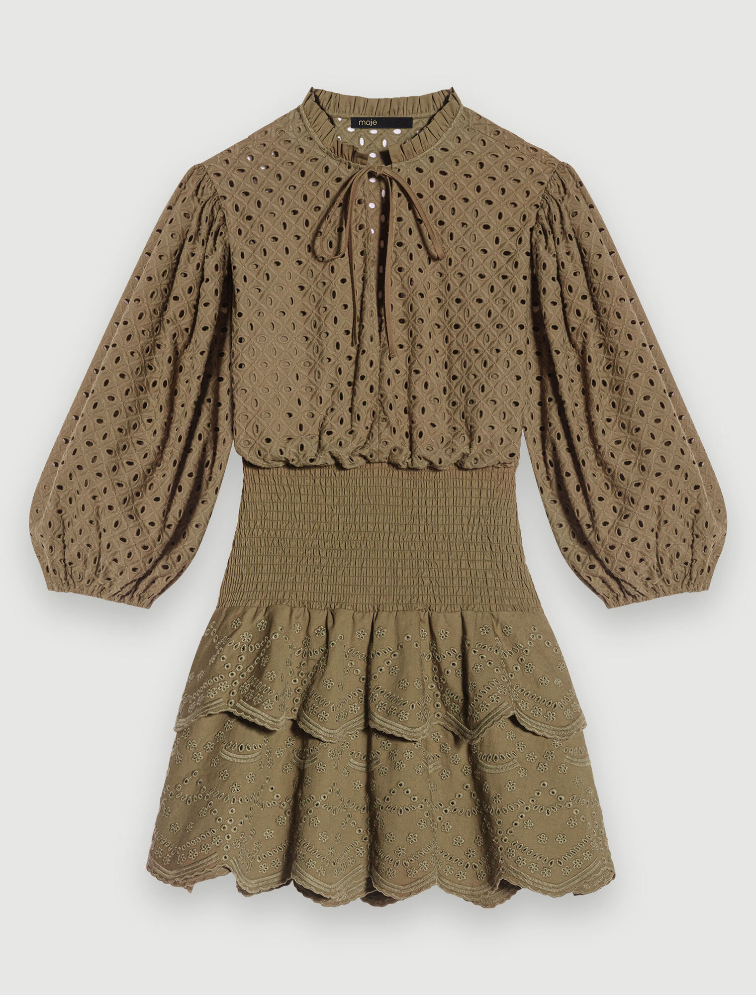 Broderie anglaise mini dress