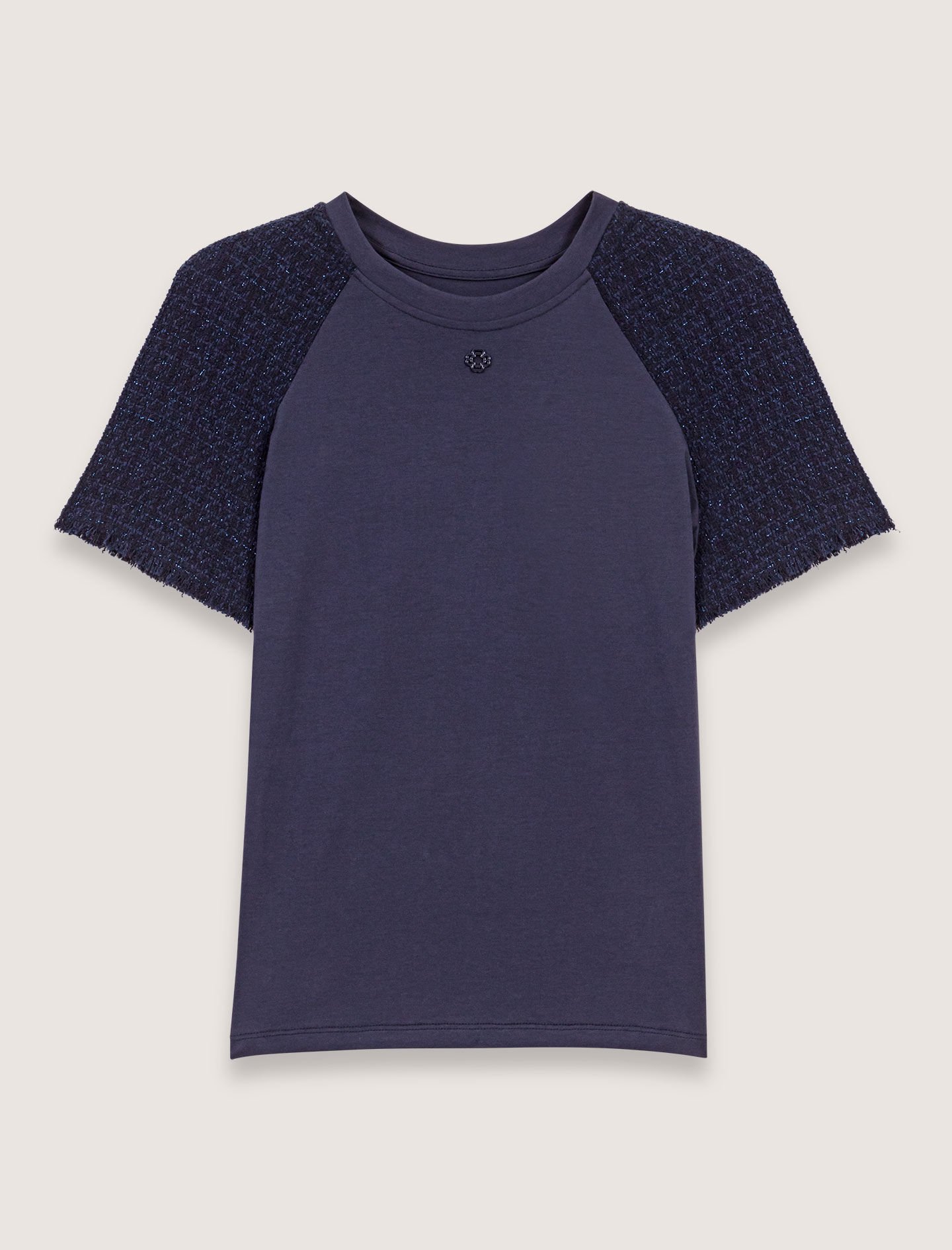 MAJE 売れ筋商品|||マージュ Tシャツ トップス レディース Tops Blue Tweed top Blue for Women | Maje