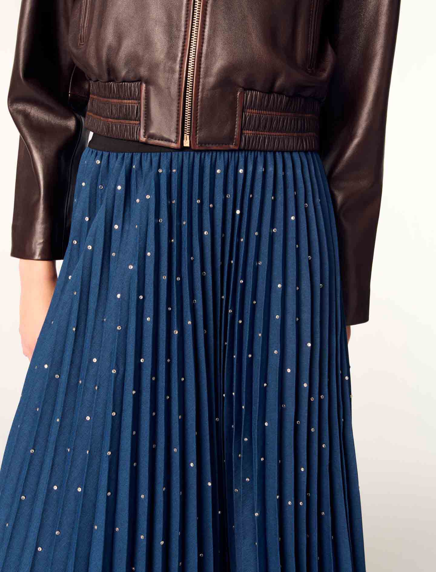【I AM MARI】Janed pleated skirt A-JANE Zay Asymmetrical Pleated Skirt