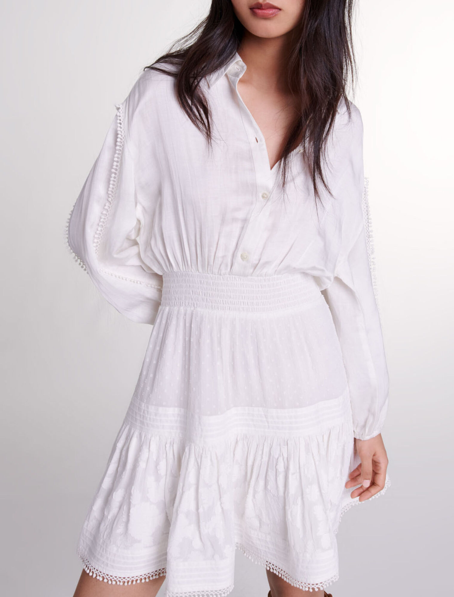 Short cotton patchwork dress