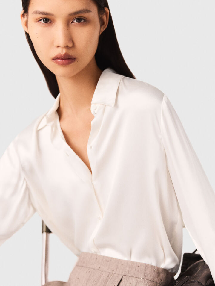 White silk shirt