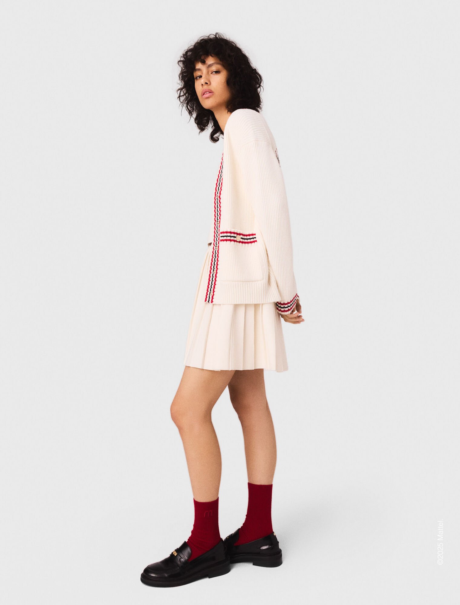 Embroidered longline cardigan