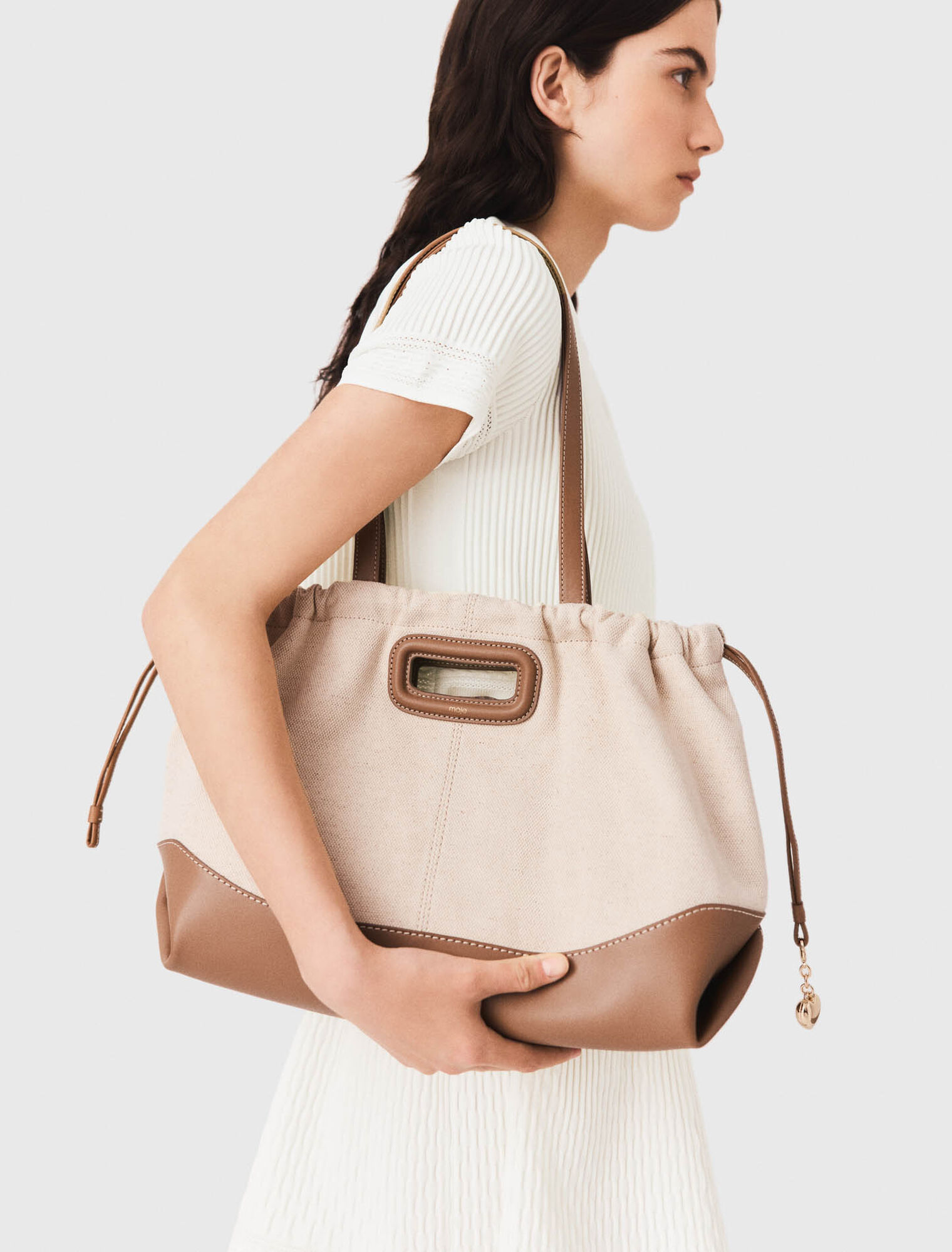 Milpli canvas and leather tote bag
