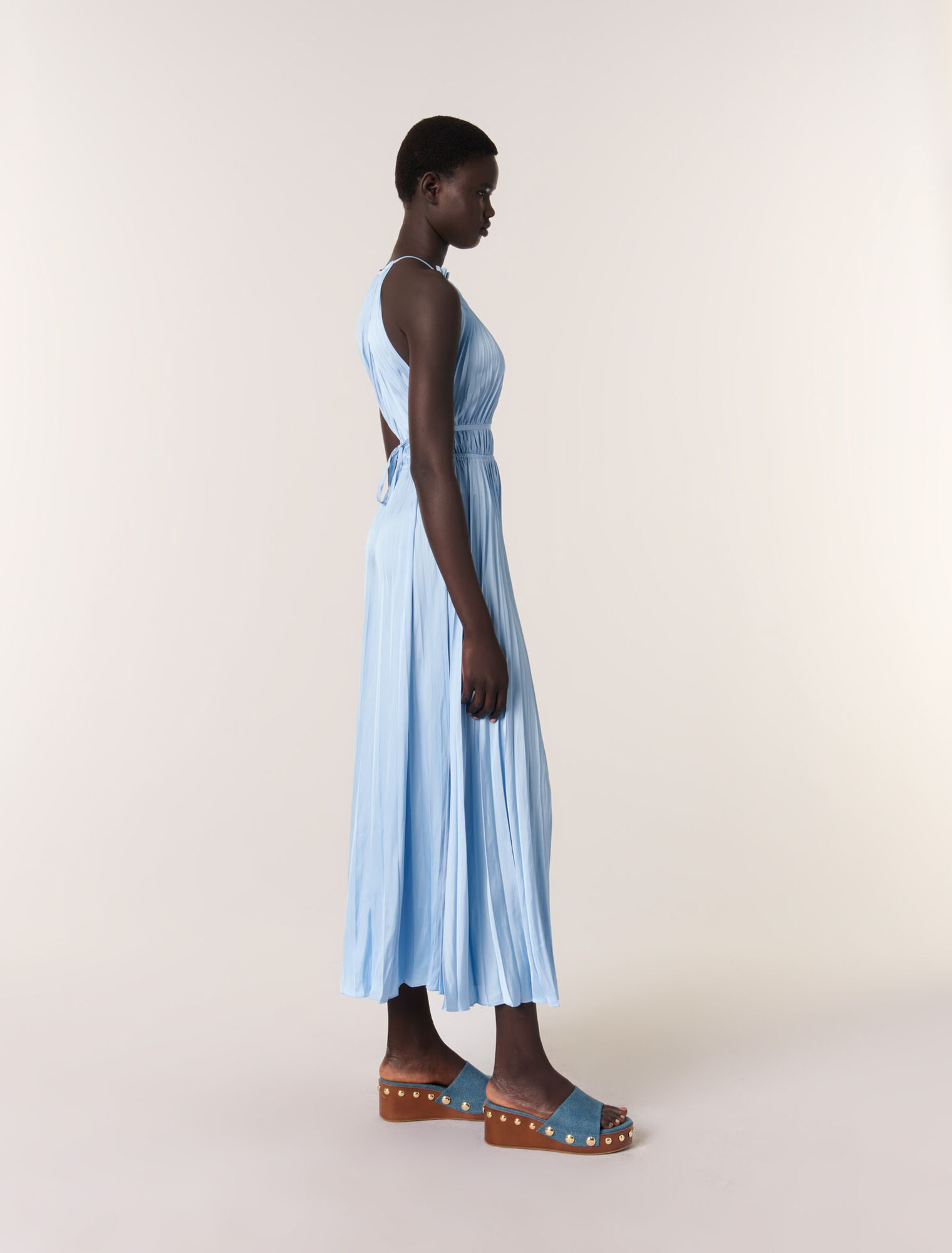 Pleated maxi dress