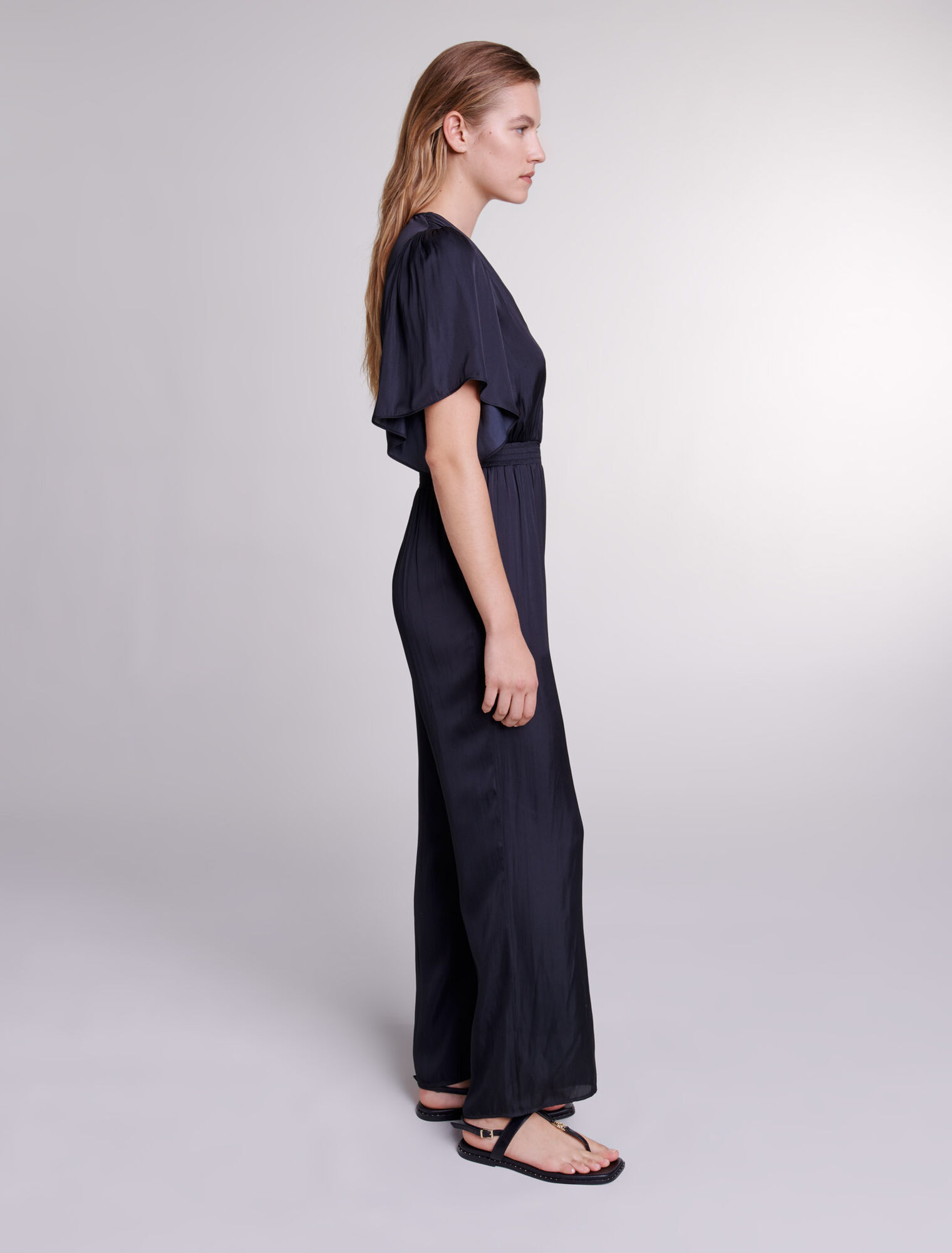 Satin trouser suit