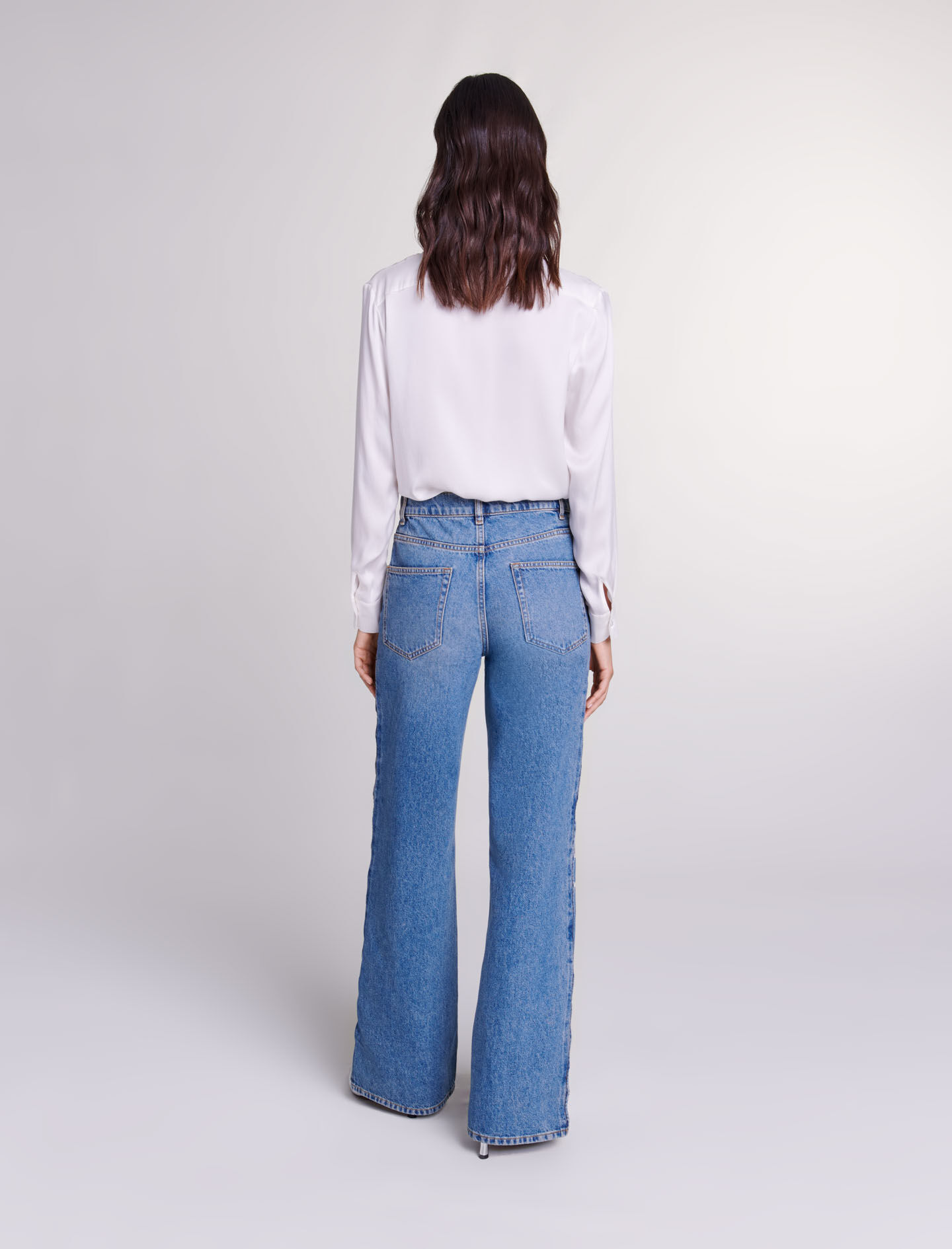 送料無料 日本 Beaded jeans cutaway パンツ