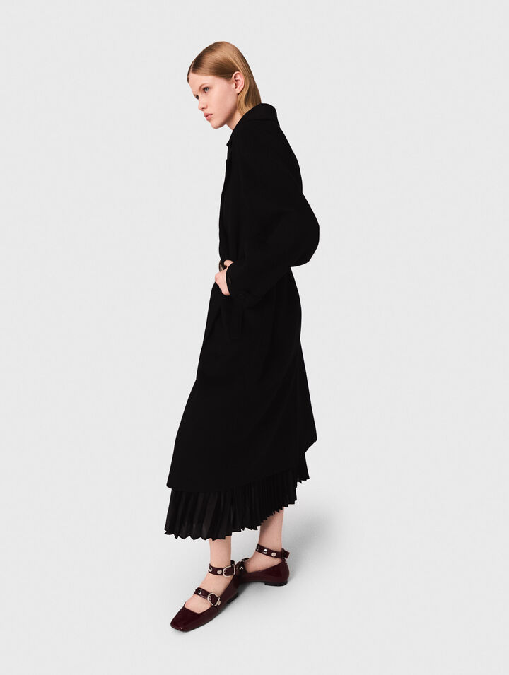 Double-faced mid-length coat