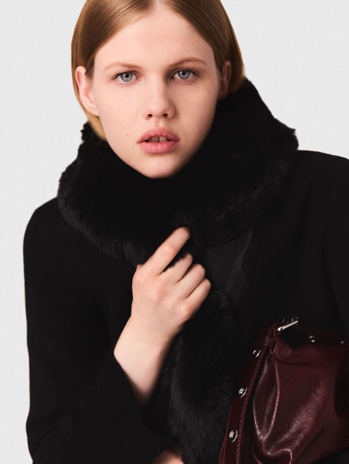 Double-faced mid-length coat