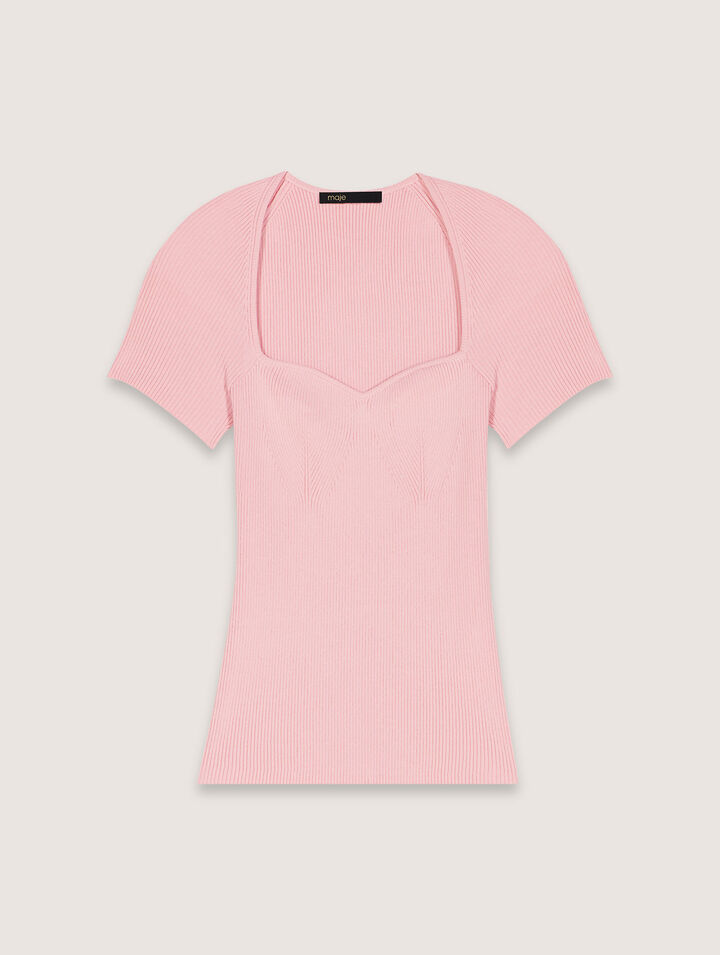 Rib knit top