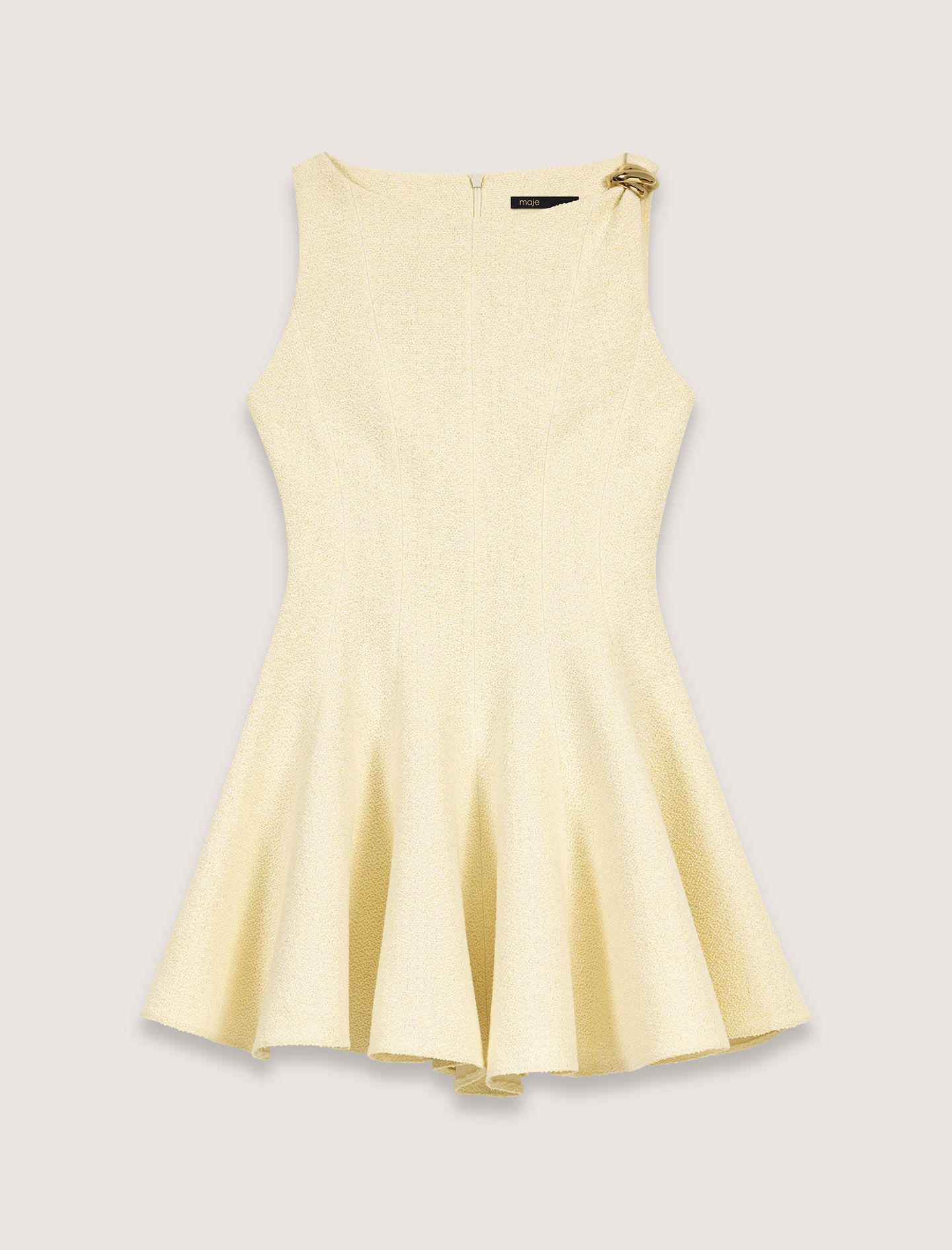 【新品未使用タグ付き】Paddington Mini Dress Short tweed dress Yellow / Orange for Women | Maje