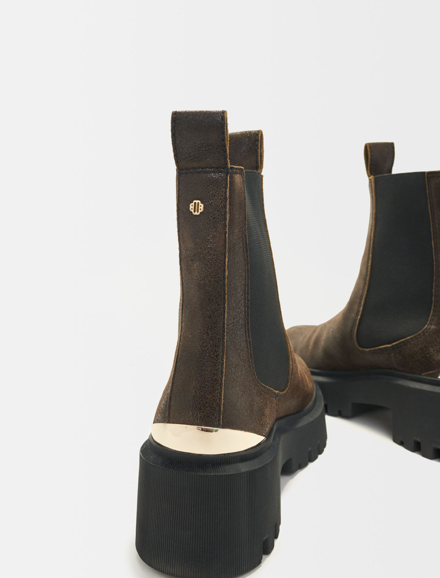 Antique leather booties