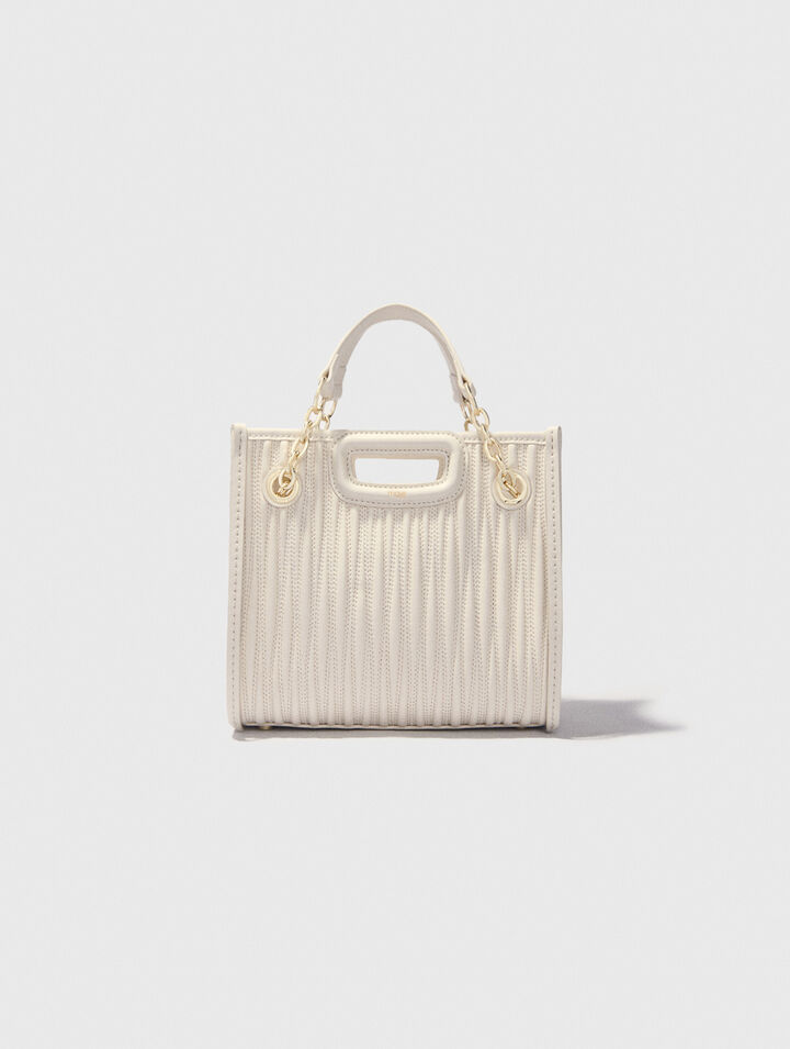 Mini quilted leather tote bag