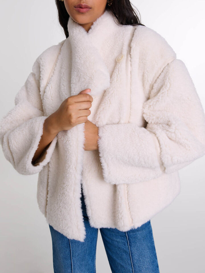 Short faux fur coat