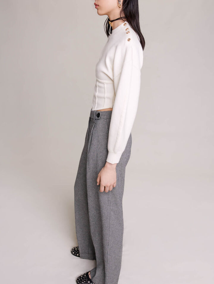 Wide-leg suit trousers