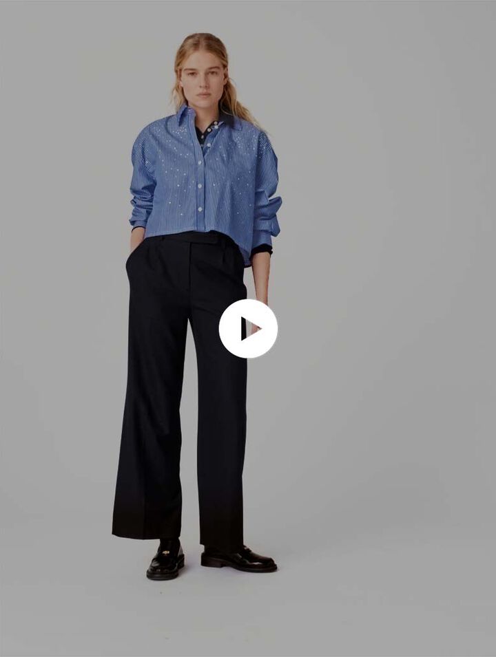 Wide-leg suit trousers