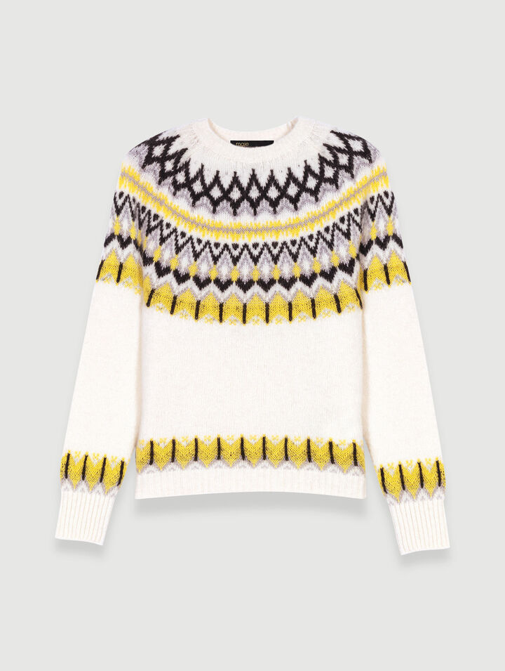 Jacquard wool jumper