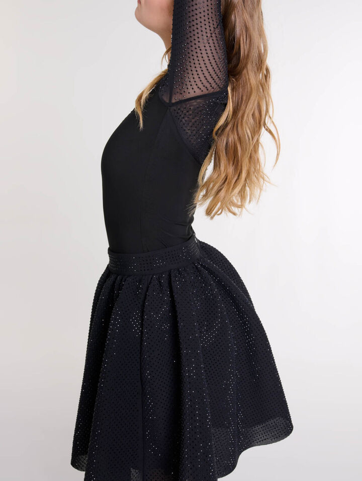 Short full rhinestone skirt