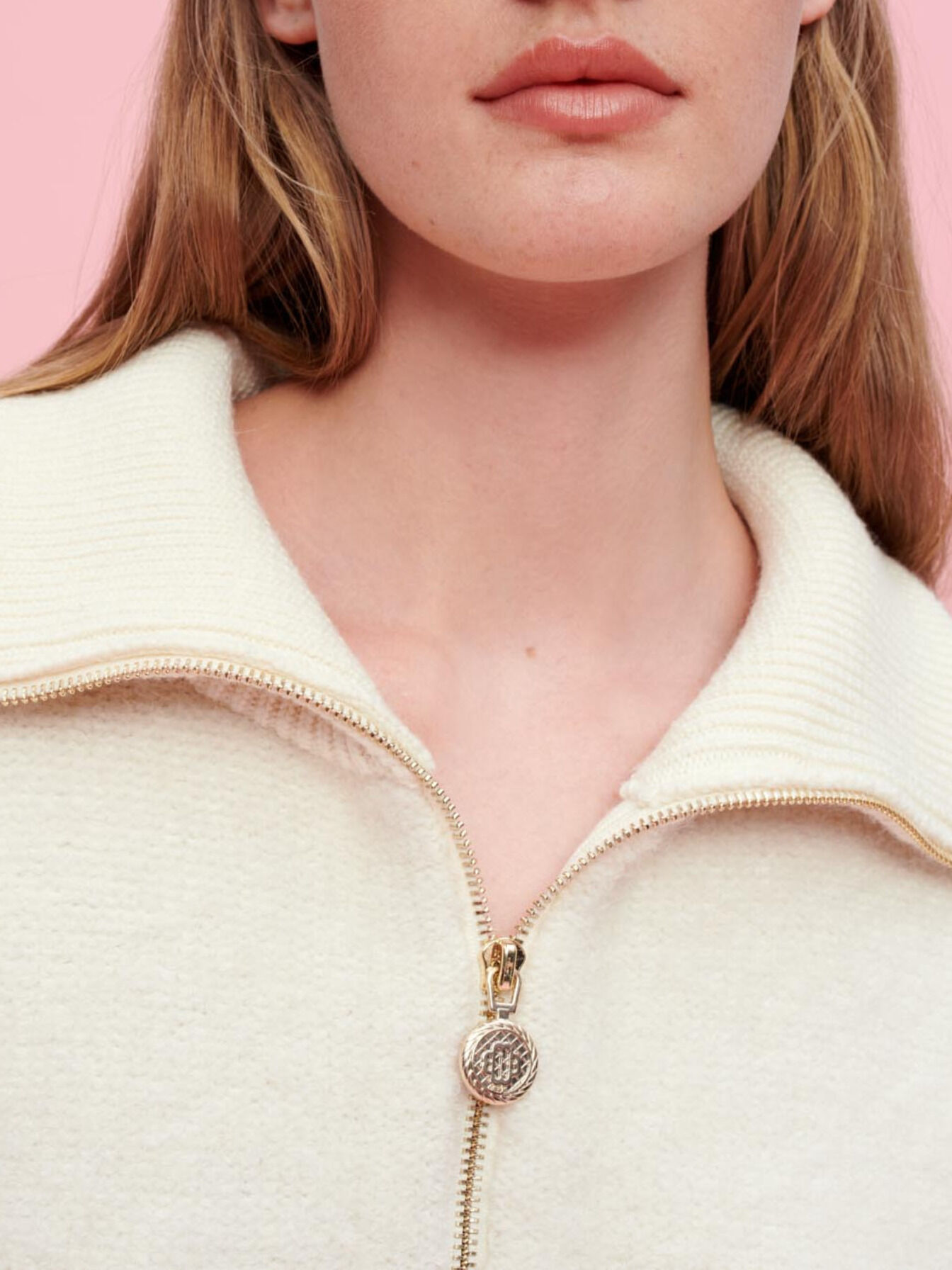 Zip-up Mock Neck Knit – JUEMI