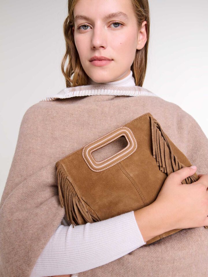 M bag in suede leather
