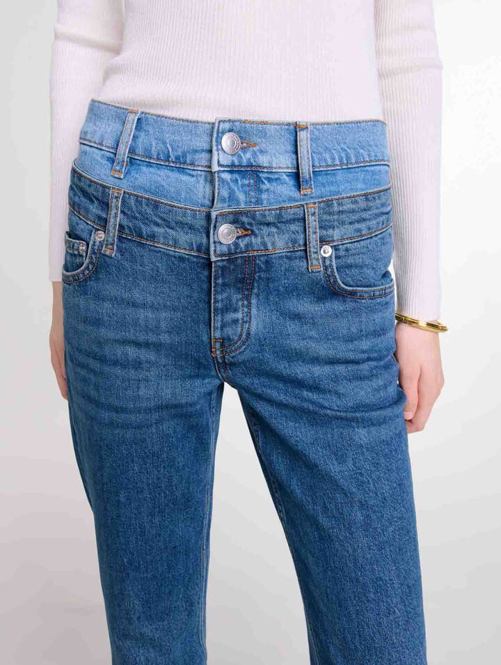 Double waistband jeans 