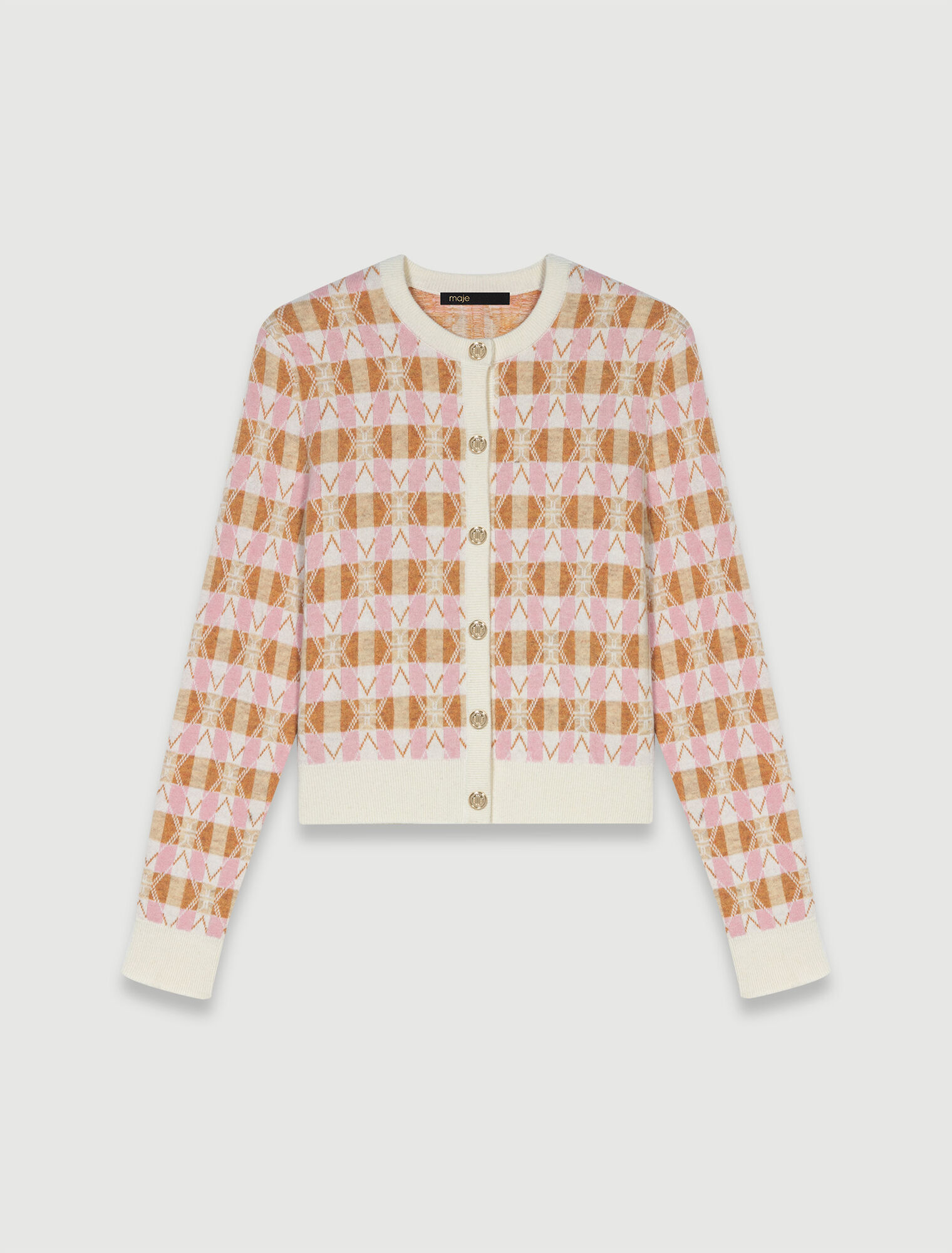 Checked cardigan