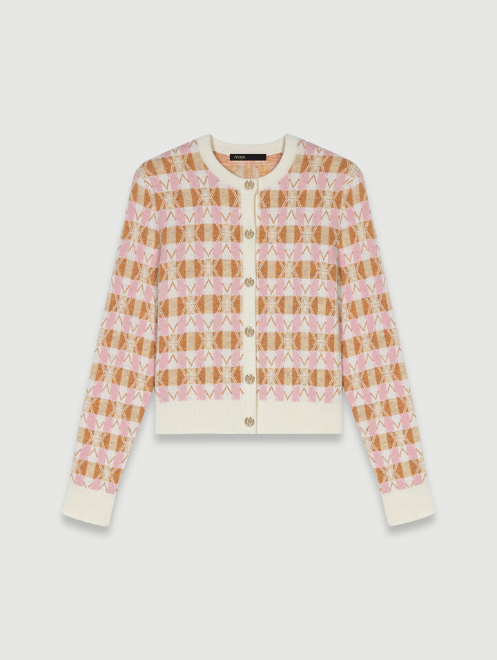 Checked cardigan