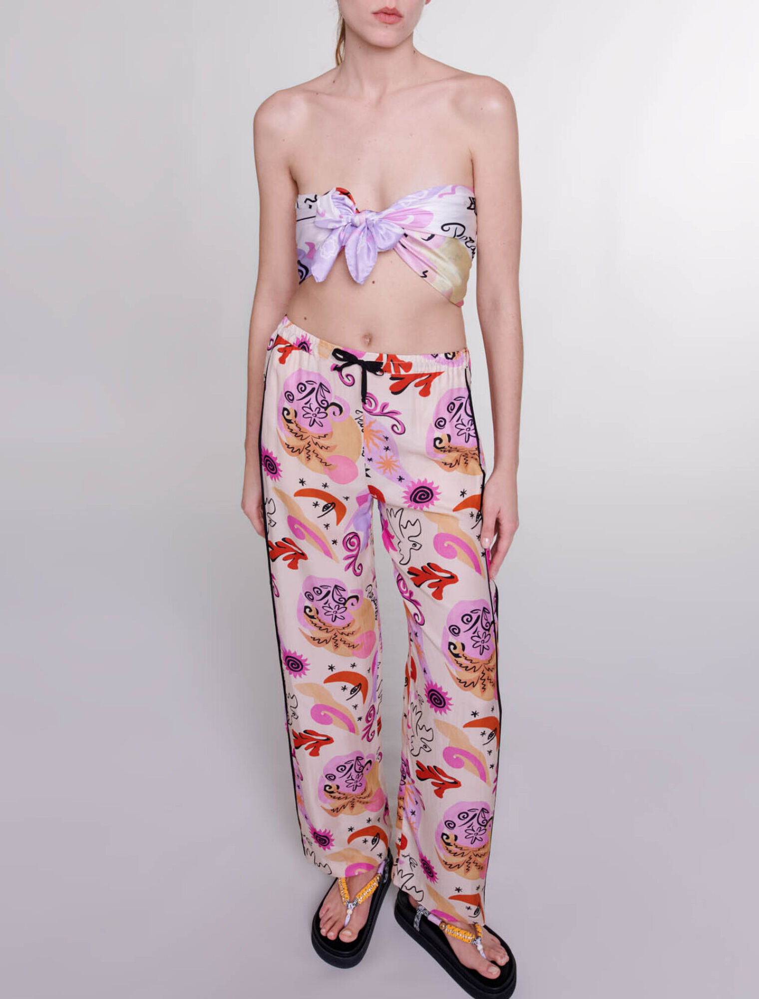 Silk trousers