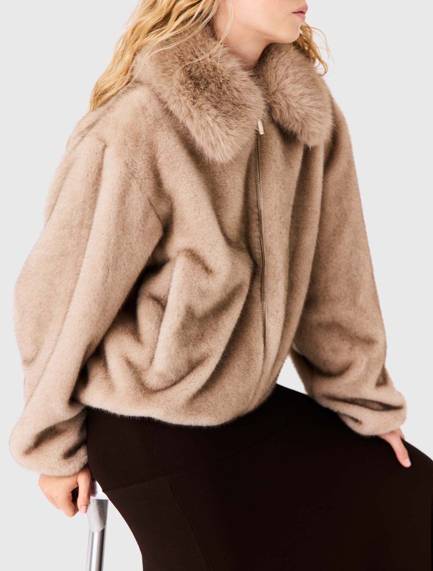 Faux fur jacket