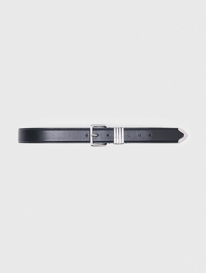 Smooth leather belt