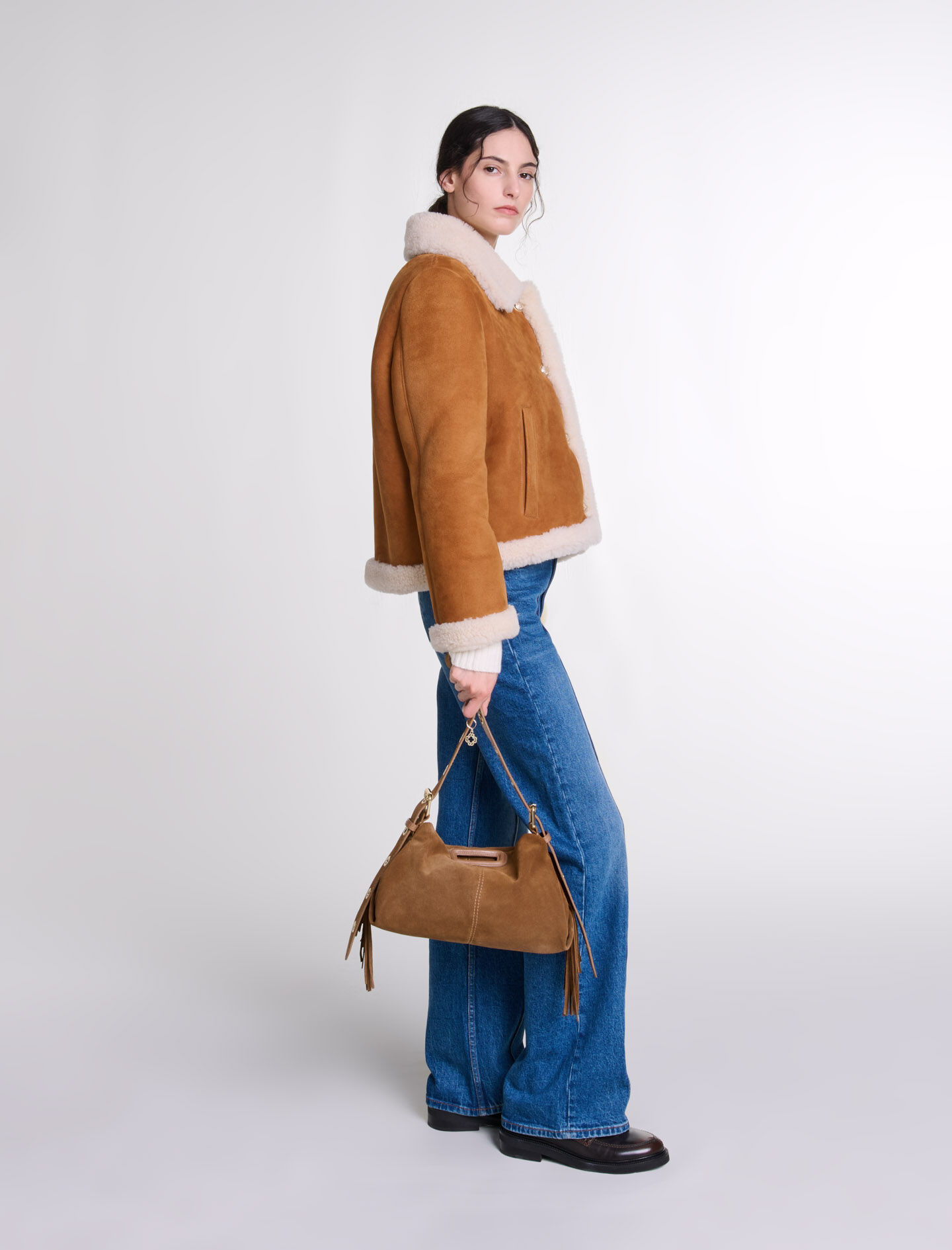 EM-EL Reversible Fitted Sheared Mid-Length Mink Fur Coat